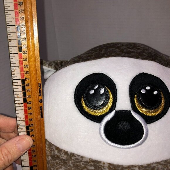 Ty Squish a Boo Linus Lemur Stuffed Toy White Brown Soft Plush Animal 8" - Picture 6 of 7